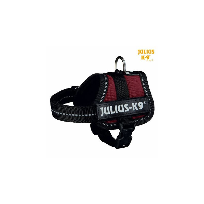 Julius-K9 silový postroj Baby 2/XS-S 33-45 cm, burgund - DOPRODEJ