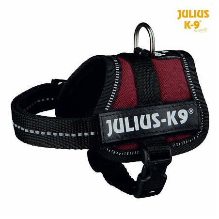 Julius-K9 silový postroj Baby 2/XS-S 33-45 cm, burgund - DOPRODEJ