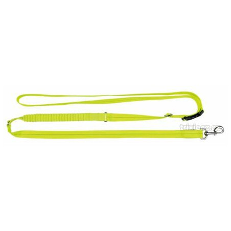 Svítící jogging vodítko USB S-XL 1,85-2,55m/25mm neon žlutá - DOPRODEJ (RP 2,10 Kč)