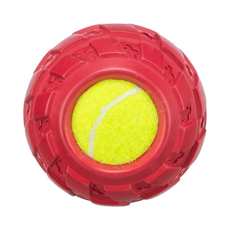 Tenisový míč v pneumatice ø 7.5 cm, hračka pro psy, přírodní guma