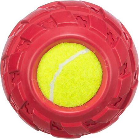 Tenisový míč v pneumatice ø 7.5 cm, hračka pro psy, přírodní guma