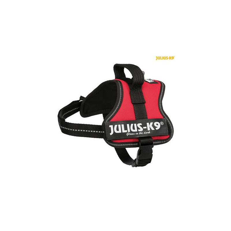Julius-K9 silový postroj Mini-Mini/S 40-53 cm, - červená