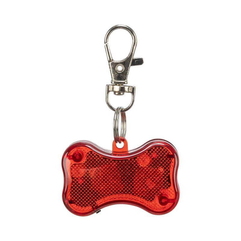 Svítící přívěsek červená kost pro psy 4,5 x 3 cm (RP 2,10 Kč)