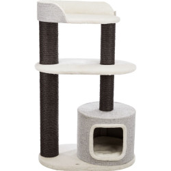 XXL škrabadlo CARA, 2 patra, kukaň, 128 cm, bílá/hnědá