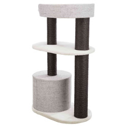 XXL škrabadlo CARA, 2 patra, kukaň, 128 cm, bílá/hnědá