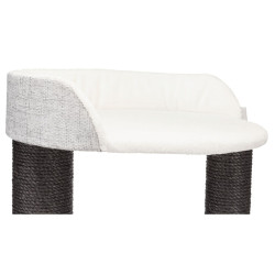 XXL škrabadlo CARA, 2 patra, kukaň, 128 cm, bílá/hnědá