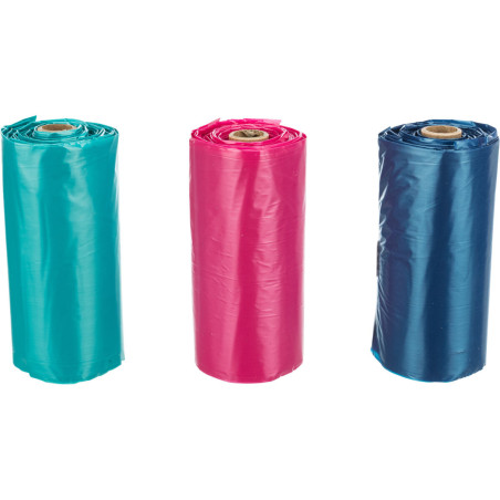 Náhradní barevné sáčky na trus M s ušima 3 role á 15 ks