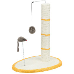Škrábadlo válec 50cm+míč, myš+pružina na podestě 40x30cm
