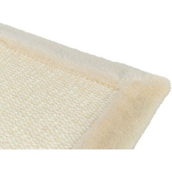 Škrábací deska s míčkem 55 x 35 cm, na zem/stěnu, sisal/plyš, béžová