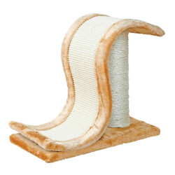 Škrábací vlna s podestou a válcem 25x39x44cm - hnědá