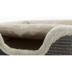 Cat Tower JORGE s odpočívadlem,šedá s béžovou kožešinou 78cm