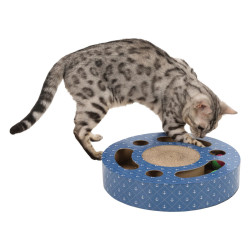 Škrabací bubínek s hračkami 33 cm modrý