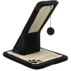 Škrábadlo s hračkou, nakloněná plošina 30x42x40cm černá/krém