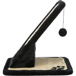 Škrábadlo s hračkou, nakloněná plošina 30x42x40cm černá/krém