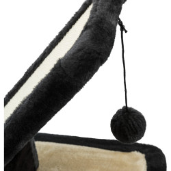 Škrábadlo s hračkou, nakloněná plošina 30x42x40cm černá/krém