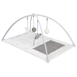 Hřiště, škrabací podložka s hračkou na pružině 60x33x42cm