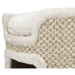 Škrabadlo kočičí věž RIA 37 cm světle šedé/přírodní