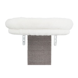 Škrábadlo ACADIA, 3posty, montovatelné ke zdi, 160cm, šedé