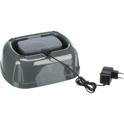 Pítko fontána Polygon, melamin/silikon, 2.5 l/ 28 × 11 × 22 cm, šedá/bílá (RP 7,40 Kč)