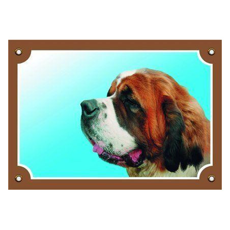 Barevná cedulka Pozor pes, Bernardýn