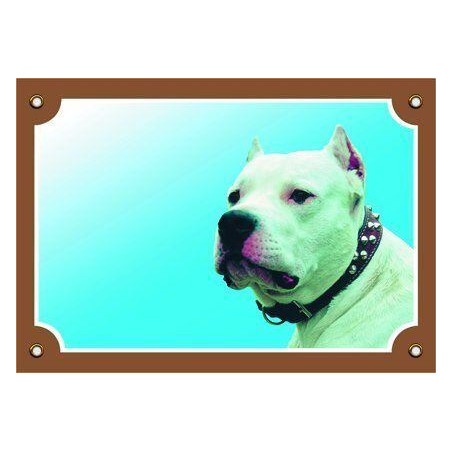 Barevná cedulka Pozor pes, Doga argentinská