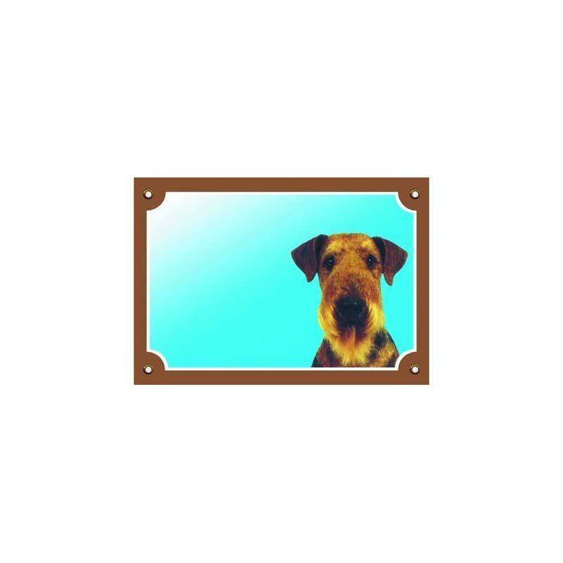 Barevná cedulka Pozor pes, Erdelterier