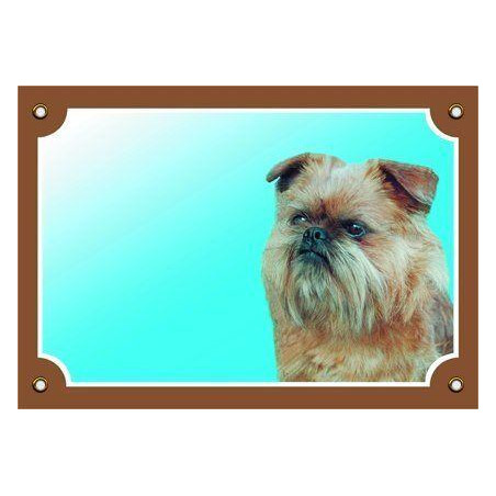 Barevná cedulka Pozor pes, Grifonek bruselský