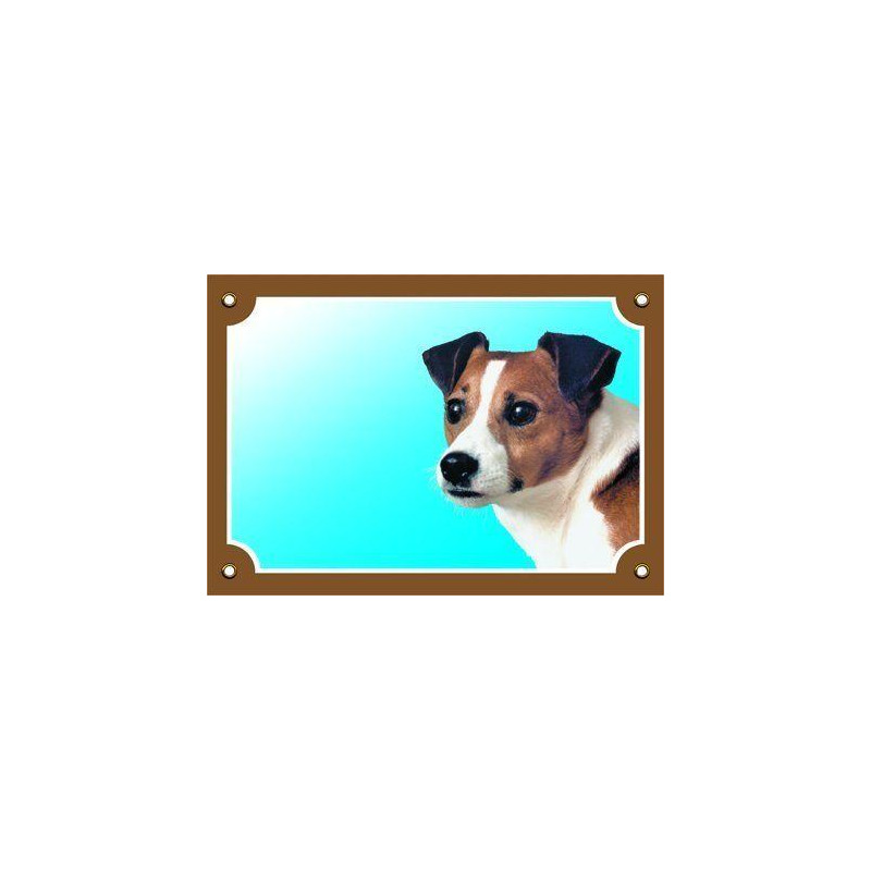 Barevná cedulka Pozor pes, Jack Russel terier