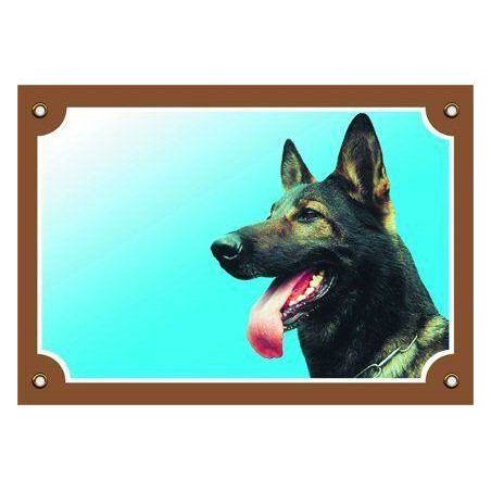 Barevná cedulka Pozor pes, Německý ovčák vlkošedý