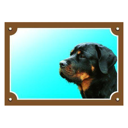 Barevná cedulka Pozor pes, Rottweiler