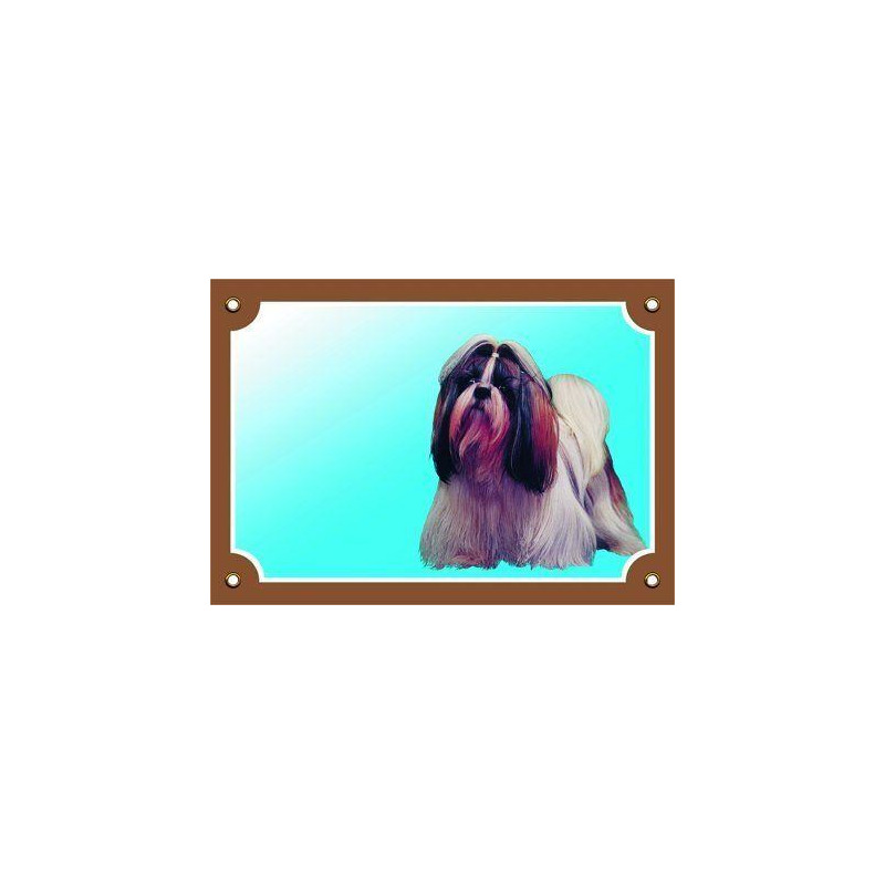 Barevná cedulka Pozor pes, Shi - tzu