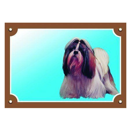 Barevná cedulka Pozor pes, Shi - tzu