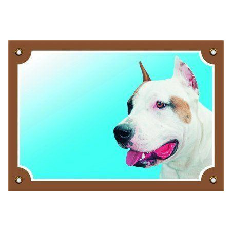 Barevná cedulka Pozor pes, Stafordšírský americký terier