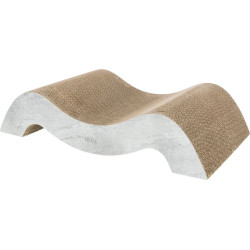 XXL škrabadlo dvojvlna, 64 × 14 × 37 cm, karton, šedá