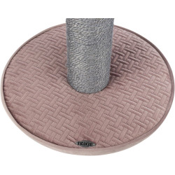 Škrabací sloupek LIVIA s plyšovou kuličkou, 64 cm, sisal/plyš, starorůžová