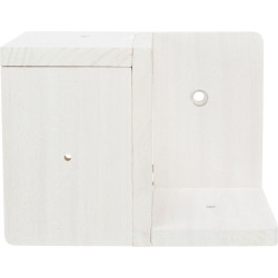 Lezecký prvek 3 - rohový díl, 16 x 21 x 16 cm, dřevo, bílá