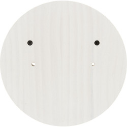 Schůdek, prvek na stěnu, ø 19 × 22 cm, borové dřevo, bílá