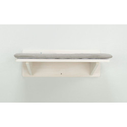 Podesta s polštářem, prvek na stěnu, 50 x 17,5 x 36,5 cm, bílá