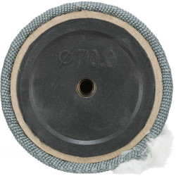 Kulatý schůdek se sisalem, prvek na stěnu, ø 18 × 22 cm, borové dřevo, bílá/šedá