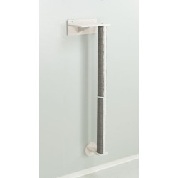 Lezecký set na stěnu 1, 2 x sisal sloupek, 35 x 150 x 25 cm, bílá/šedá