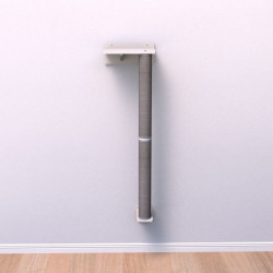 Lezecký set na stěnu 1, 2 x sisal sloupek, 35 x 150 x 25 cm, bílá/šedá