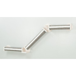 Lezecký set na stěnu 2, 3 sloupky, 195 x 78 cm, bílá/šedá