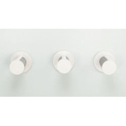 Lezecký set na stěnu 3, 3 x kulatý schůdek se sisalem, 3 × ø 18 × 22 cm, bílá/šedá