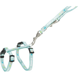 JUNIOR postroj s vodítkem pro štěňata, mátová