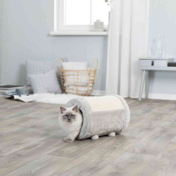 Škrábací válec, ø 27 × 39 cm, plyš/sisal, šedá