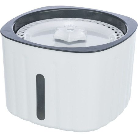 Pítko / fontánka FLOWER, 2 l/18,5 × 13 × 18,5 cm, plast, bílá/šedá (RP 2,90 Kč)