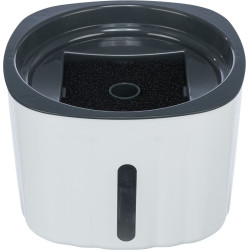 Pítko / fontánka FLOWER, 2 l/18,5 × 13 × 18,5 cm, plast, bílá/šedá (RP 2,90 Kč)