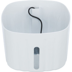 Pítko / fontánka FLOWER, 2 l/18,5 × 13 × 18,5 cm, plast, bílá/šedá (RP 2,90 Kč)