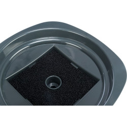 Pítko / fontánka FLOWER, 2 l/18,5 × 13 × 18,5 cm, plast, bílá/šedá (RP 2,90 Kč)