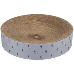 LILLY kulatý škrabací pelech s catnipem, ø 45 × 10 cm, karton, šedá